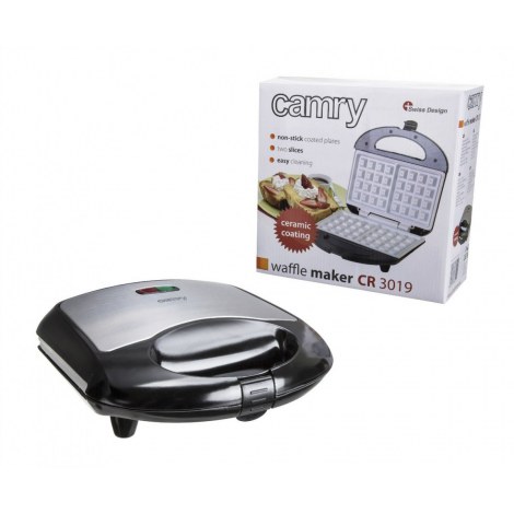 Camry | CR 3019 | Waffle maker | 1000 W | Number of pastry 2 | Belgium | Black - 3